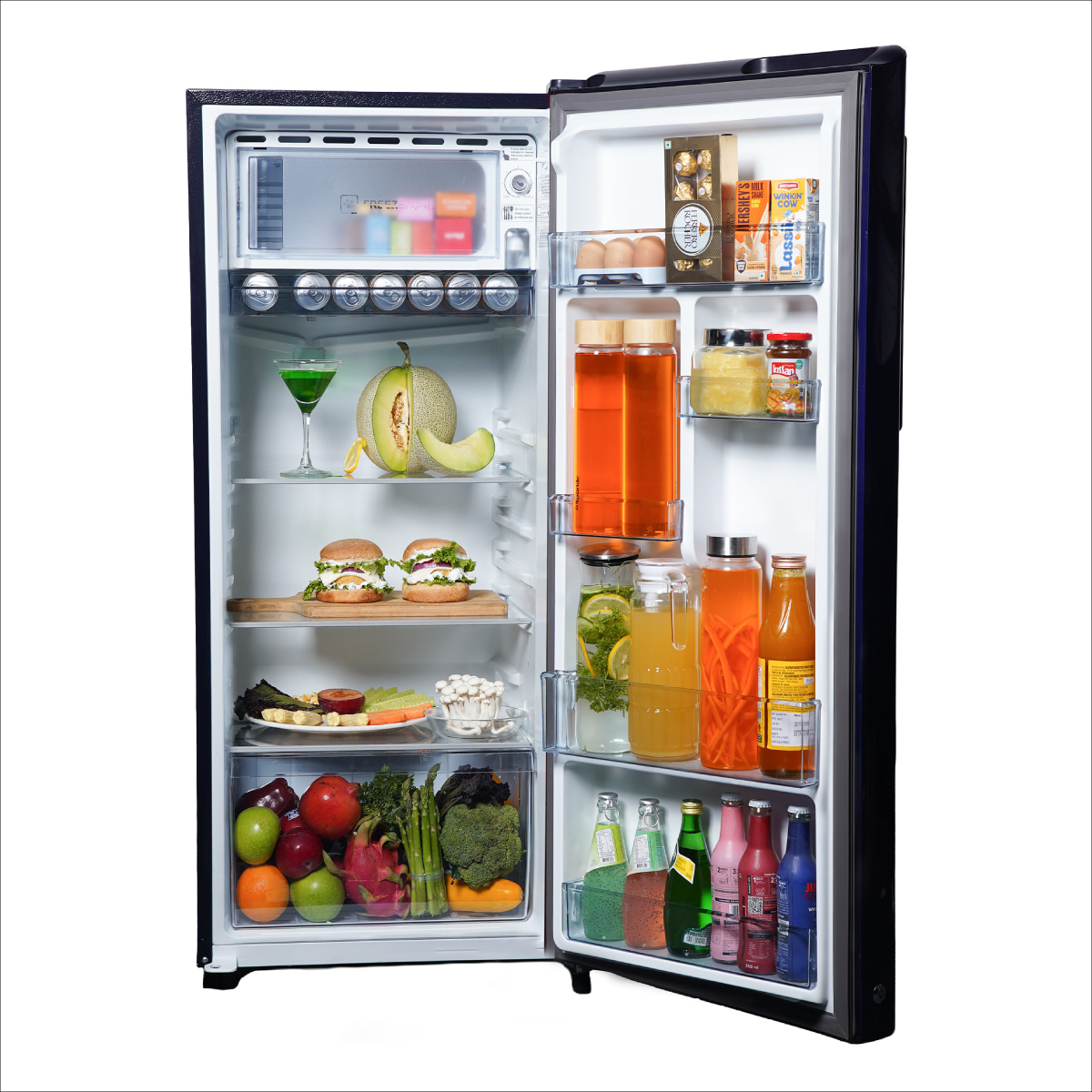 Haier 190L 3 Star Green Camellia Single Door Refrigerator 